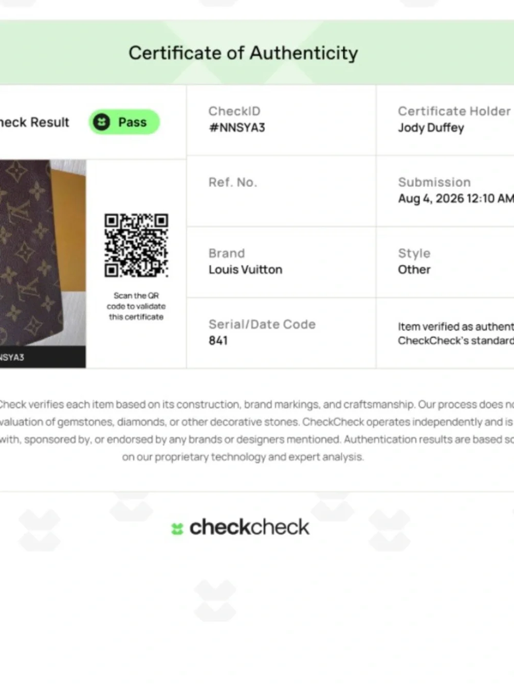 1984 Louis Vuitton authenticated long checkbook wallet